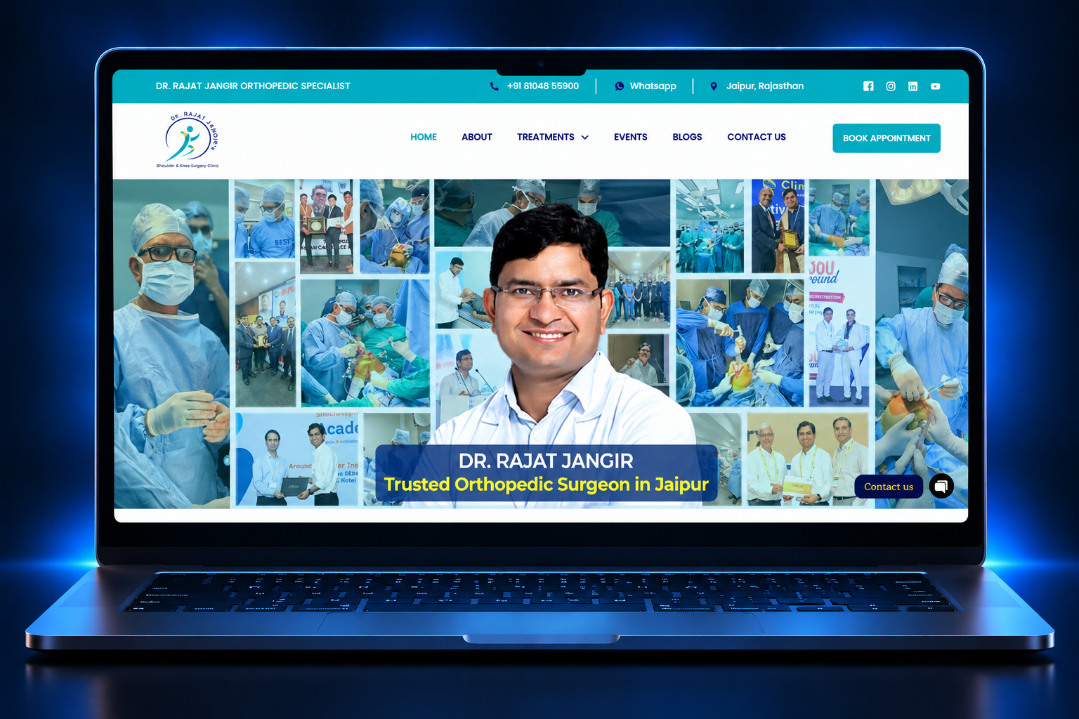 Shoulder & Knee Expert — Healthcare Portfolio website